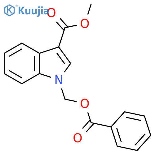 1H-Indole-3-carboxylic acid, 1-[(benzoyloxy)methyl]-, methyl ester structure