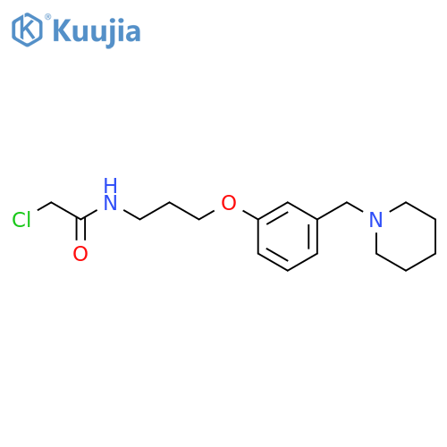 Acetamide, 2-chloro-N-[3-[3-(1-piperidinylmethyl)phenoxy]propyl]- structure