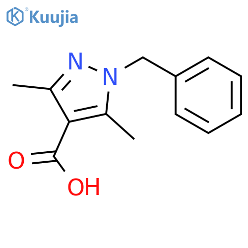 1-benzyl-3,5-dimethyl-1H-pyrazole-4-carboxylic acid structure