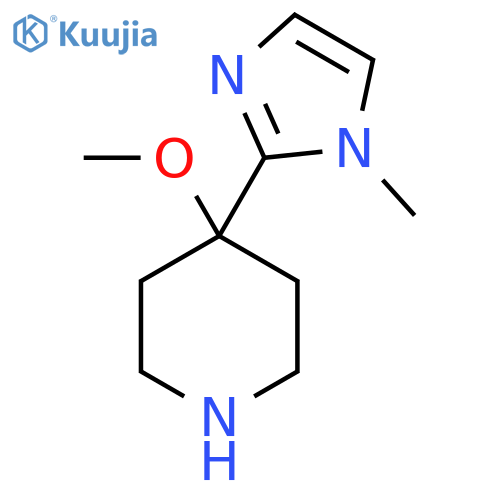4-methoxy-4-(1-methyl-1H-imidazol-2-yl)piperidine structure
