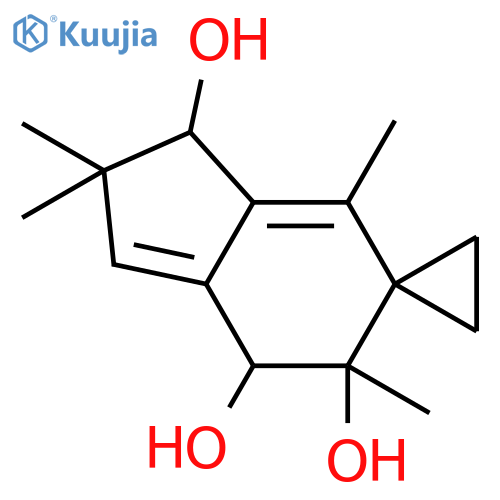 2,2,5,7-tetramethylspiro[1,4-dihydroindene-6,1'-cyclopropane]-1,4,5-triol structure
