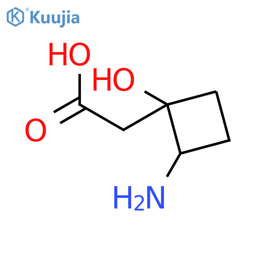(1RS,2SR)-2-Amino-1-hydroxy-1-cyclobutaneacetic acid structure