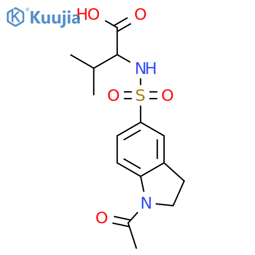 2-{[(1-Acetyl-2,3-dihydro-1H-indol-5-yl)sulfonyl]-amino}-3-methylbutanoic acid structure