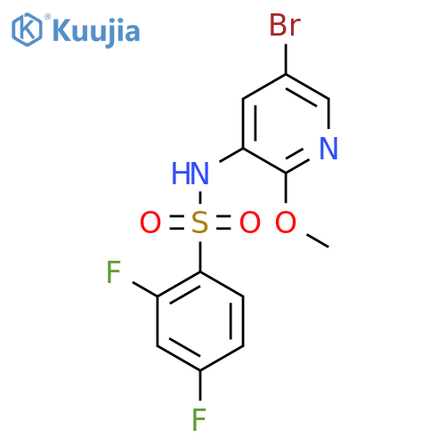 N-(5-bromo-2-methoxypyridin-3-yl)-2,4-difluorobenzene-1-sulfonamide structure