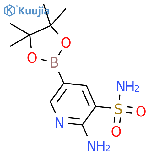 2-amino-5-(4,4,5,5-tetramethyl-1,3,2-dioxaborolan-2-yl)-3-Pyridinesulfonamide structure