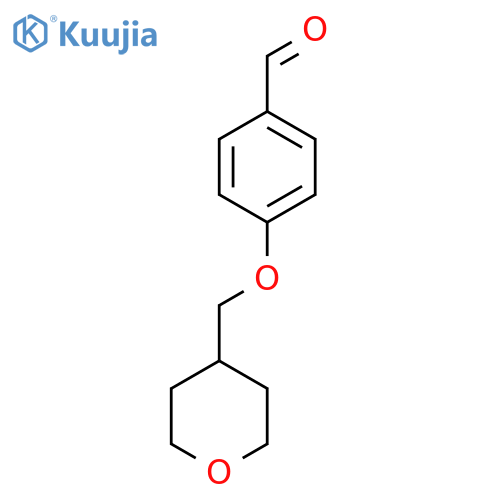 4-(Tetrahydro-2H-pyran-4-ylmethoxy)benzaldehyde structure