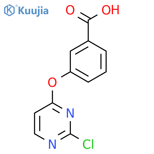 3-[(2-Chloropyrimidin-4-yl)oxy]benzoic acid structure