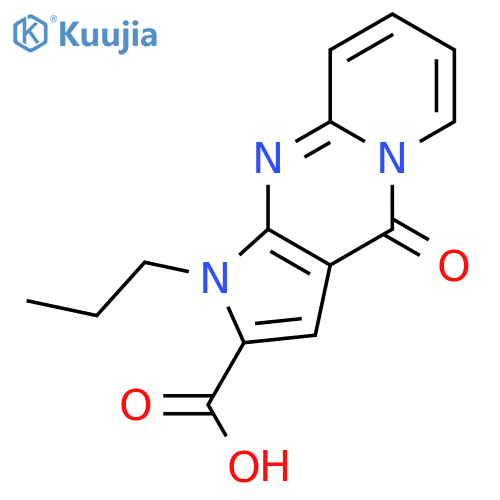 2-oxo-6-propyl-1,6,8-triazatricyclo[7.4.0.0^{3,7}]trideca-3(7),4,8,10,12-pentaene-5-carboxylic acid structure