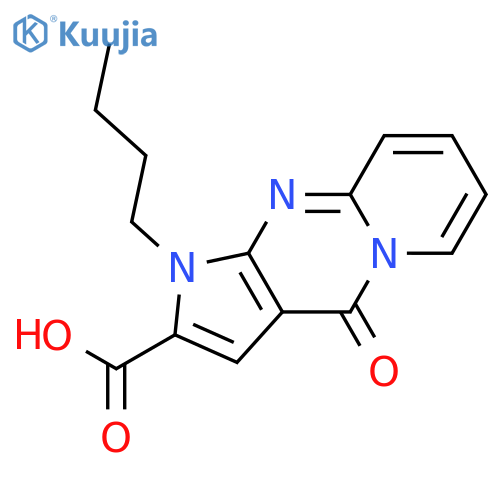 6-butyl-2-oxo-1,6,8-triazatricyclo[7.4.0.0^{3,7}]trideca-3(7),4,8,10,12-pentaene-5-carboxylic acid structure