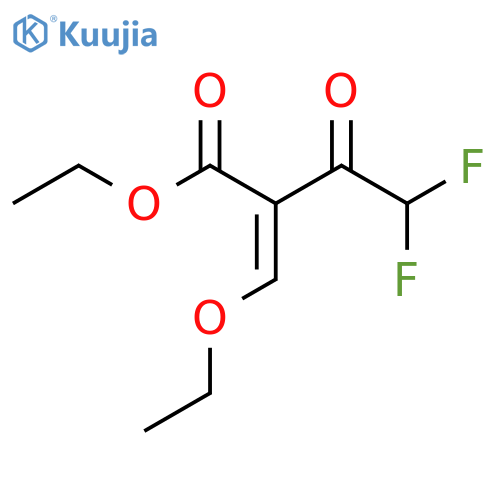 (Z)-ethyl 2-(ethoxymethylene)-4,4-difluoro-3-oxobutanoate structure