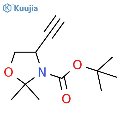 tert-butyl 4-ethynyl-2,2-dimethyl-1,3-oxazolidine-3-carboxylate structure
