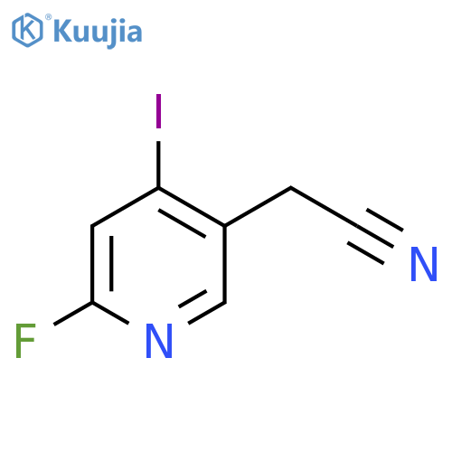 3-Pyridineacetonitrile, 6-fluoro-4-iodo- structure