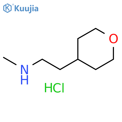 N-methyl-2-(tetrahydro-2H-pyran-4-yl)ethanamine hydrochloride structure