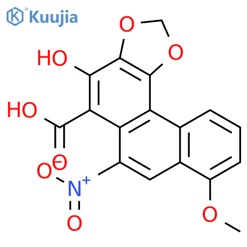 Phenanthro[4,3-d]-1,3-dioxole-5-carboxylicacid, 4-hydroxy-8-methoxy-6-nitro- structure