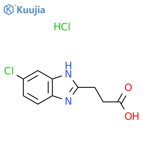 3-(6-Chloro-1H-benzo[d]imidazol-2-yl)propanoic acid hydrochloride structure