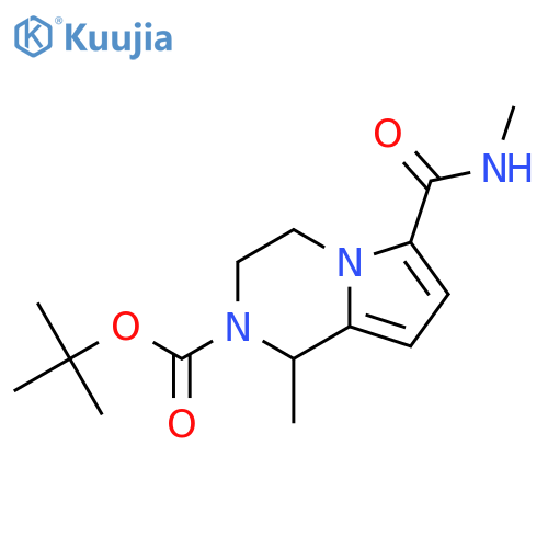 tert-Butyl 1-Methyl-6-(methylcarbamoyl)-1H,2H,3H,4H-pyrrolo1,2-apyrazine-2-carboxylate structure