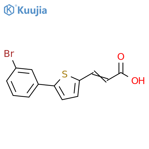 3-5-(3-Bromophenyl)thiophen-2-ylprop-2-enoic Acid structure