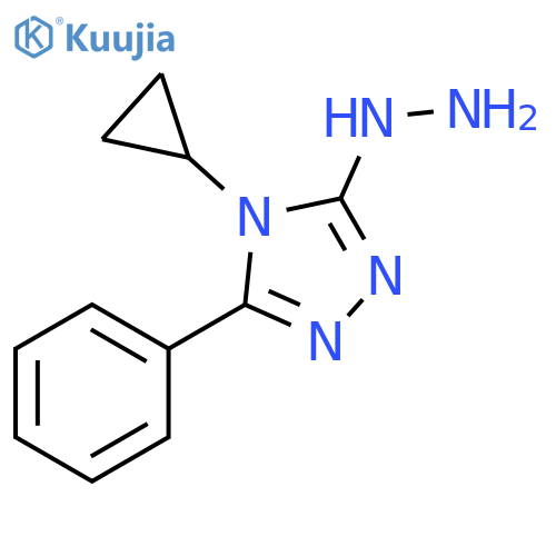 4H-1,2,4-Triazole, 4-cyclopropyl-3-hydrazinyl-5-phenyl- structure