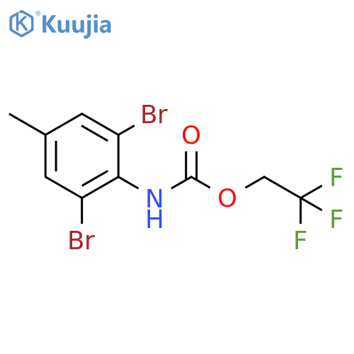 2,2,2-trifluoroethyl N-(2,6-dibromo-4-methylphenyl)carbamate structure