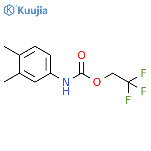 2,2,2-trifluoroethyl N-(3,4-dimethylphenyl)carbamate structure