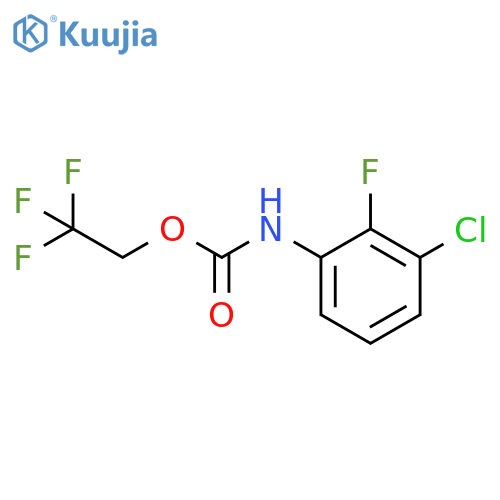 2,2,2-trifluoroethyl N-(3-chloro-2-fluorophenyl)carbamate structure