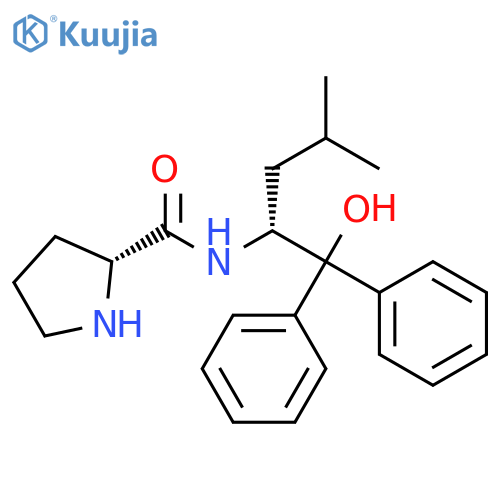 (2R)-N-(1R)-1-(Hydroxydiphenylmethyl)-3-methylbutyl-2-pyrrolidinecarboxamide structure