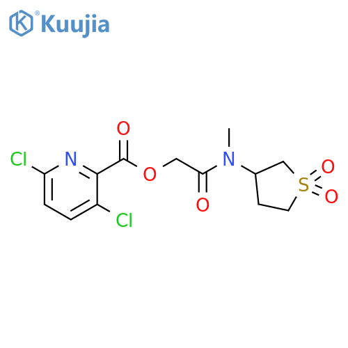2-[Methyl(tetrahydro-1,1-dioxido-3-thienyl)amino]-2-oxoethyl 3,6-dichloro-2-pyridinecarboxylate structure