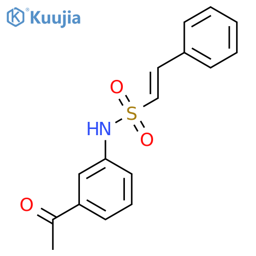N-(3-acetylphenyl)-2-phenylethene-1-sulfonamide structure