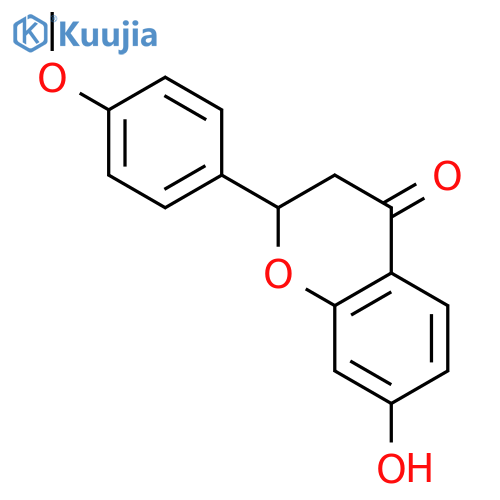 4H-1-Benzopyran-4-one, 2,3-dihydro-7-hydroxy-2-(4-methoxyphenyl)- structure