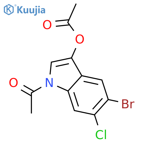 5-Bromo-6-chloro-3-indoxyl-1,3-diacetate structure
