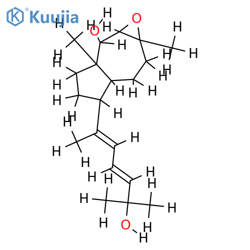 (3alpha,4alpha,5alpha,13(15)E,16E)-3,4-Epoxy-13(15),16-sphenolobadiene-5,18-diol structure