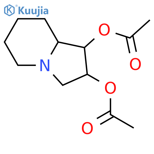 (1S,2R,8aS)-octahydro-1,2-diacetoxyindolizine structure