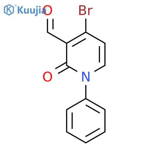 4-Bromo-2-oxo-1-phenyl-1,2-dihydro-pyridine-3-carbaldehyde structure