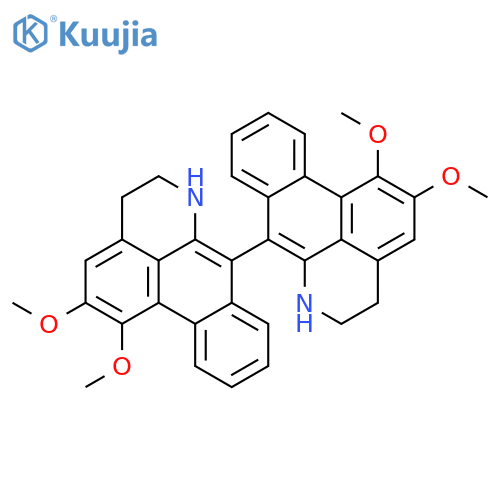 7,7'-Bi-4H-dibenzo[de,g]quinoline,5,5',6,6'-tetrahydro-1,1',2,2'-tetramethoxy- structure