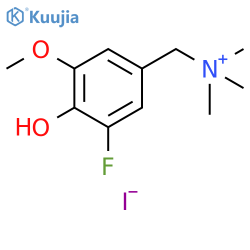 Benzenemethanaminium, 3-fluoro-4-hydroxy-5-methoxy-N,N,N-trimethyl-, iodide (1:1) structure