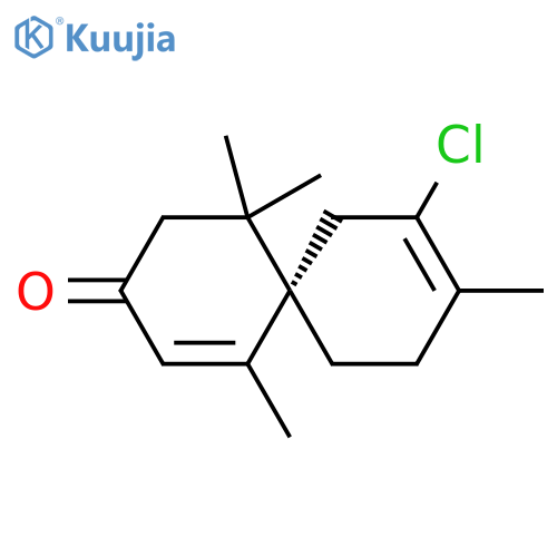 Spiro[5.5]undeca-1,8-dien-3-one,8-chloro-1,5,5,9-tetramethyl-, (6S)- structure