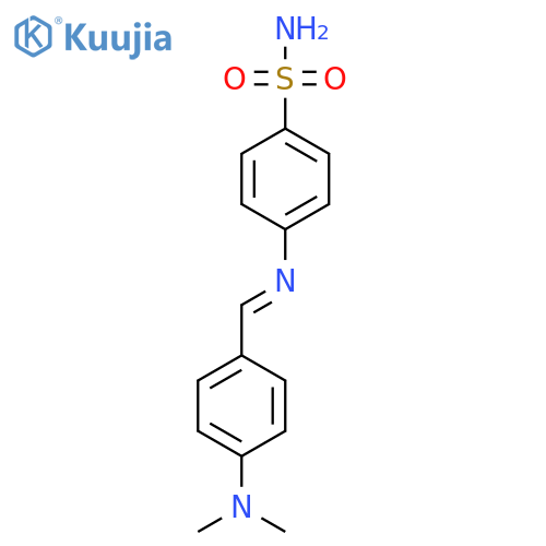 4-[(E)-{[4-(dimethylamino)phenyl]methylidene}amino]benzene-1-sulfonamide structure