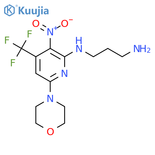 N*1*-(6-Morpholin-4-yl-3-nitro-4-trifluoromethyl-pyridin-2-yl)-propane-1,3-diamine structure