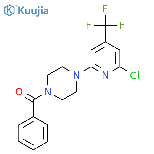 4-(6-Chloro-4-trifluoromethyl-pyridin-2-yl)-piperazin-1-yl-phenyl-methanone structure