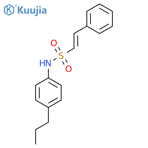 2-phenyl-N-(4-propylphenyl)ethene-1-sulfonamide structure