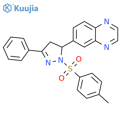 6-[1-(4-methylbenzenesulfonyl)-3-phenyl-4,5-dihydro-1H-pyrazol-5-yl]quinoxaline structure