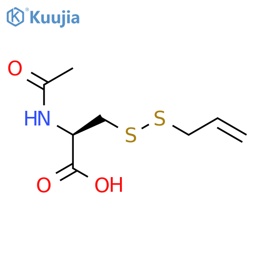 (2R)-2-acetamido-3-(prop-2-en-1-yldisulfanyl)propanoic acid structure