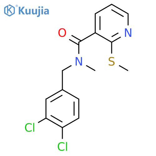 N-[(3,4-Dichlorophenyl)methyl]-N-methyl-2-(methylthio)-3-pyridinecarboxamide structure