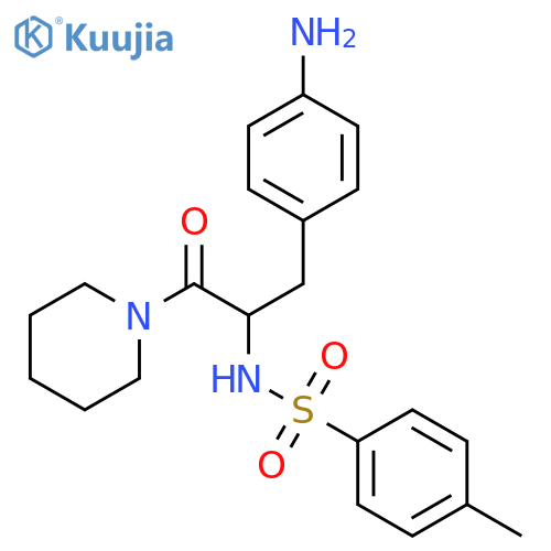 Benzenesulfonamide,N-[1-[(4-aminophenyl)methyl]-2-oxo-2-(1-piperidinyl)ethyl]-4-methyl- structure
