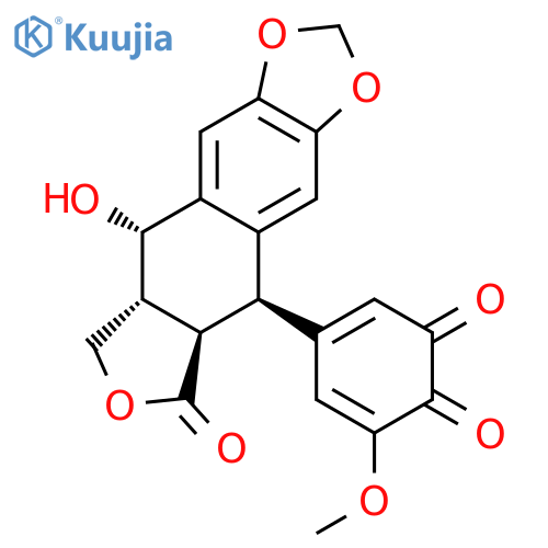 3,5-Cyclohexadiene-1,2-dione,5-[(5R,5aR,8aR,9S)-5,5a,6,8,8a,9-hexahydro-9-hydroxy-6-oxofuro[3',4':6,7]naphtho[2,3-d]-1,3-dioxol-5-yl]-3-methoxy- structure