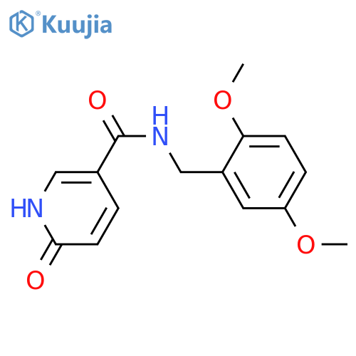 N-[(2,5-dimethoxyphenyl)methyl]-6-hydroxypyridine-3-carboxamide structure