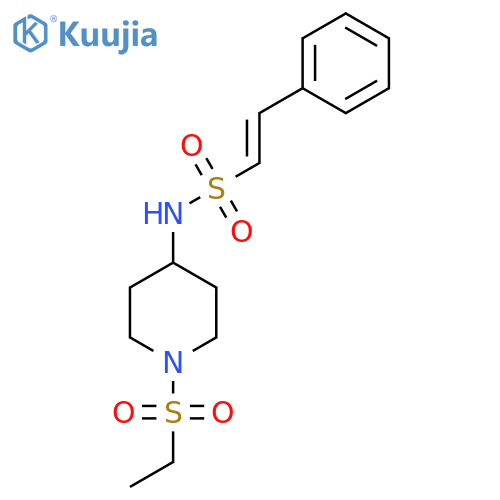N-[1-(ethanesulfonyl)piperidin-4-yl]-2-phenylethene-1-sulfonamide structure