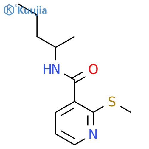 2-(methylsulfanyl)-N-(pentan-2-yl)pyridine-3-carboxamide structure