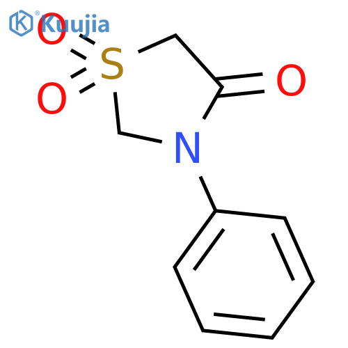 4-Thiazolidinone, 3-phenyl-, 1,1-dioxide structure