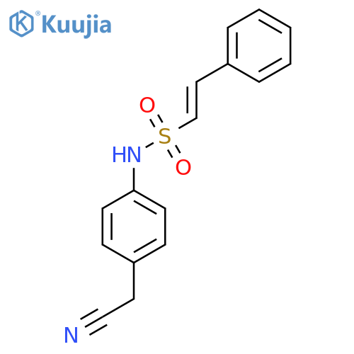 N-[4-(cyanomethyl)phenyl]-2-phenylethene-1-sulfonamide structure